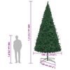 vidaXL Albero di Natale con luci a corde decorative Verde 400 cm PVC
