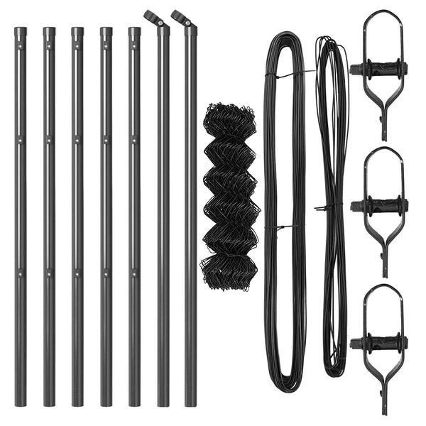 vidaXL Palo della recinzione Grigio 10 x 0,4 m (maglia 60 x 60 mm)