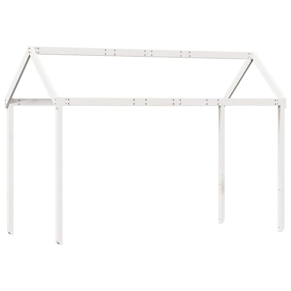 vidaXL Tetto Letto Bambini Bianco 217x95,5x159 cm Legno Massello Pino