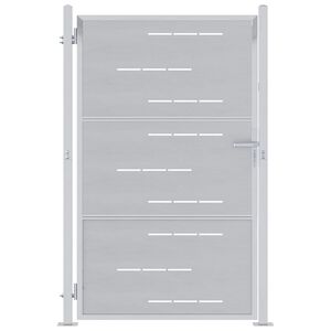 vidaXL Cancello da giardino 85 x 120 cm Acciaio Inox Bloccabile