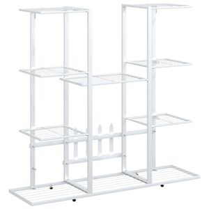 vidaXL Portafiori 94,5x25x89 cm Ferro Bianco