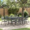 vidaXL Set da Pranzo per Giardino 9 pcs Antracite
