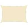 vidaXL Parasole a vela HDPE Rettangolare 4x6 Crema