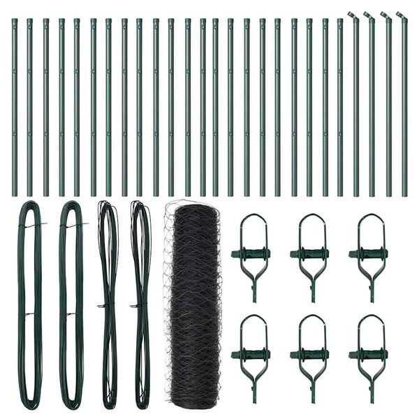 vidaXL Palo della recinzione Grigio 50 x 0,4 m (rete 36 mm)