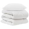 vidaXL Piumone con cuscino 2 pz Bianco Microfibra