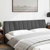 vidaXL Cuscino Testiera Hanko Grigio Scuro 200 cm in Tessuto
