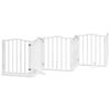 vidaXL Cancello Cani Porta Pieghevole Bianco 6 Pannelli 300 cm Pioppo