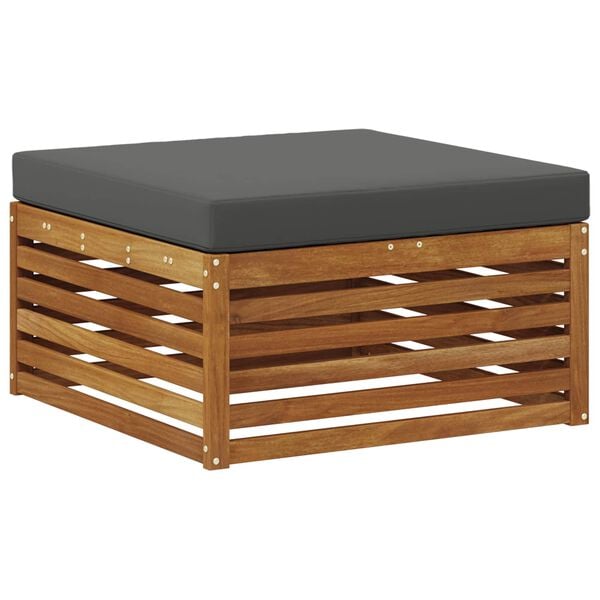 vidaXL Set divani 7 pcs Naturale e Antracite Legno di Acacia Massello