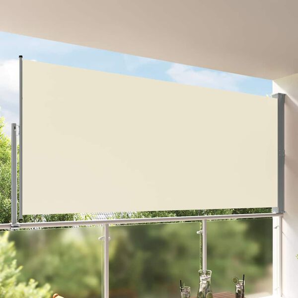vidaXL Tenda da Sole Laterale Retrattile 160 x 300 cm Crema