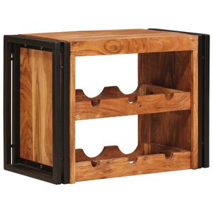 vidaXL Portabottiglie Marrone 60 x 45 x 33 cm Legno di Acacia Massello
