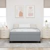 vidaXL Letto a molle Grigio chiaro 140 x 200 cm Tessuto