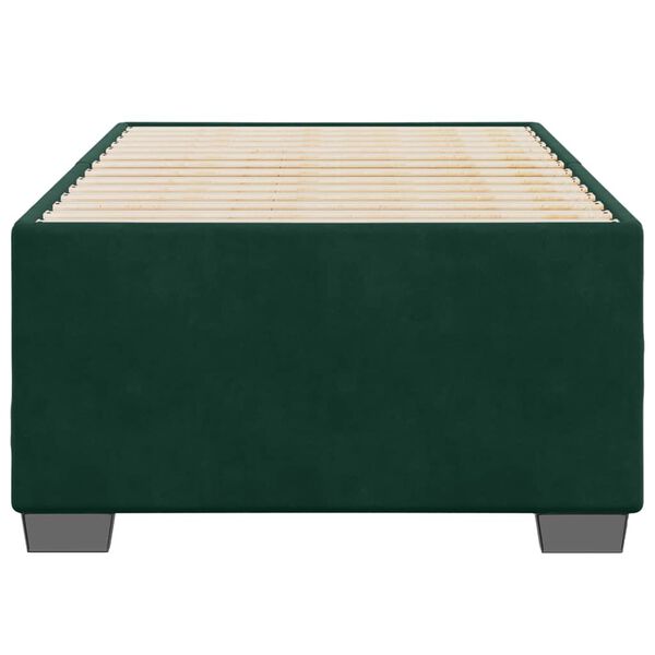 vidaXL Giroletto senza Materasso Verde Scuro 100x200 cm in Velluto