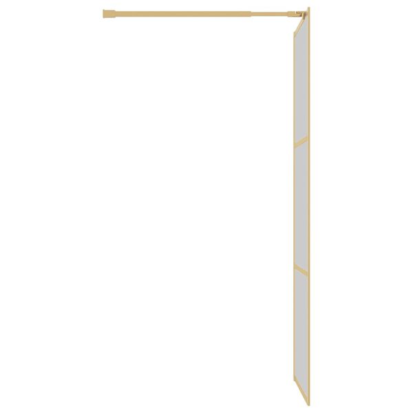 vidaXL Parete per Doccia Walk-in Vetro Trasparente ESG 80x195 cm Oro