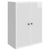 vidaXL Mobiletto a muro Bianco Lucido 66 x 34,5 x 90 cm
