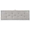 vidaXL Cuscino per Pallet e Pavimento in Cotone 120x40x7 cm Grigio