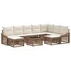 vidaXL Set Divano da Giardino 10 pcs Beige polyrattan