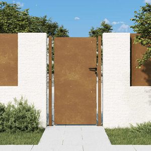 vidaXL Cancello da giardino 100x175 cm in acciaio Corten