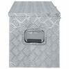 vidaXL Cassetta in Alluminio 110,5x38,5x40cm Argento