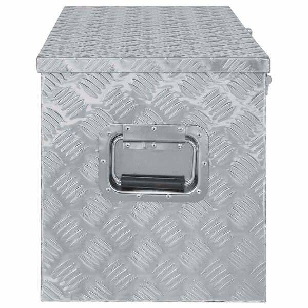 vidaXL Cassetta in Alluminio 110,5x38,5x40cm Argento