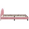 vidaXL Struttura letto bambini con testata Rosa 90 x 200 cm Velluto