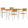 vidaXL Set da pranzo per esterni 5 pz 180 x 90 x 75 cm