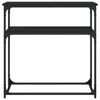 vidaXL Tavolino Consolle Nero 75x35,5x75 cm in Legno Multistrato