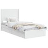 vidaXL Struttura del letto con stoccaggio e testata Bianco 75 x 190 cm