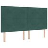 vidaXL Letto a molle con materasso Verde scuro 180 x 200 cm Velluto