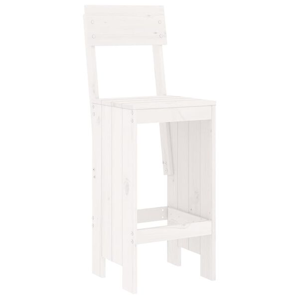 vidaXL Set Bar da Giardino 5 pz Bianco in Legno Massello di Pino