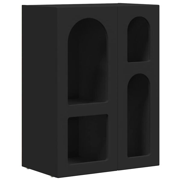 vidaXL Credenza Nero 59 x 35 x 80.5 cm Legno multistrato