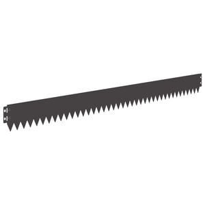 vidaXL Bordura per Prato 20 pcs 103 x 10 cm Acciaio Nero