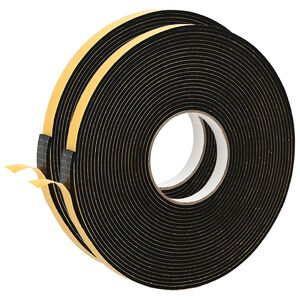 vidaXL Nastro adesivo in schiuma 2 pz Nero 10mm x 10m Schiuma CR