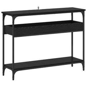 vidaXL Tavolo consolle Rovere nero 100 x 29 x 75 cm Legno multistrato