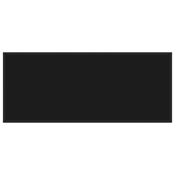 vidaXL Tavolino da Salotto Nero con Vetro Nero 120x50x35 cm