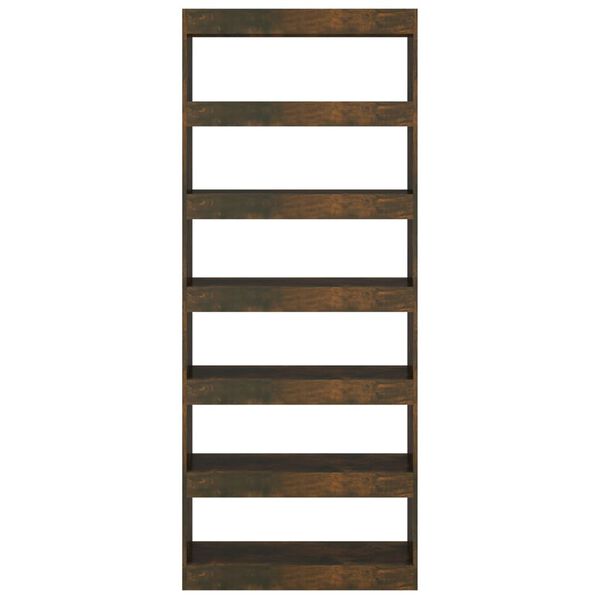 vidaXL Libreria/Divisorio Rovere Fumo 80x30x198 cm in Truciolato