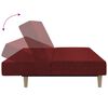 vidaXL Divano Letto a 2 Posti Rosso Vino in Tessuto