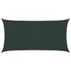vidaXL Telo Ombra 2,5 x 6 m HDPE Rettangolare Verde Scuro