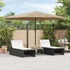 vidaXL Ombrellone Giardino con Palo in Acciaio Marrone 388x388x248 cm