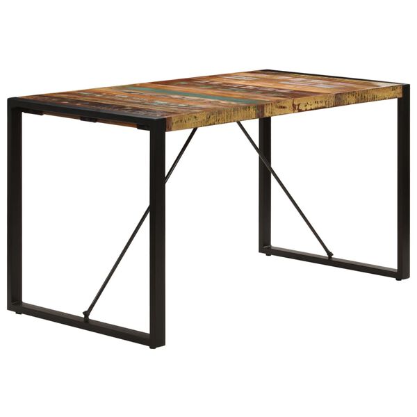 vidaXL Tavolo da Pranzo 140x70x75 cm in Legno Massello di Recupero