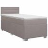 vidaXL Letto box spring con materasso Tortora 80 x 200 cm Tessuto