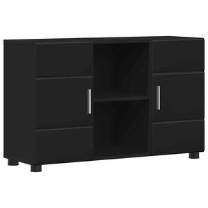 vidaXL Credenza FLORIN 88,5 x 30,5 x 55,5 cm Nero Legno ingegnerizzato