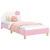vidaXL Struttura letto bambini con testata Rosa 80 x 200 cm PU