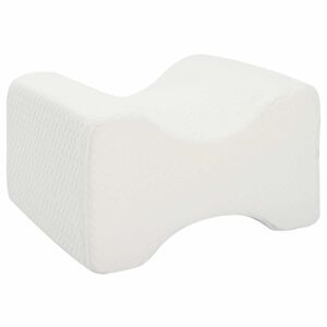 vidaXL Knee Pillow Bianco Schiuma di memoria e poliestere