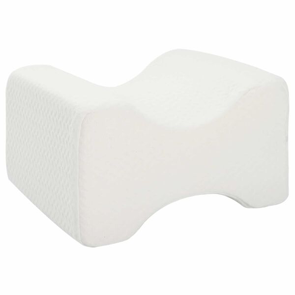 vidaXL Knee Pillow Bianco Schiuma di memoria e poliestere