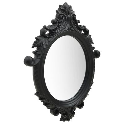vidaXL Specchio da Parete Stile Castello 56x76 cm Nero