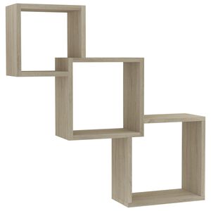 vidaXL Mensole a Muro Cubiche in Rovere Sonoma 68x15x68cm Truciolato