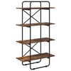 vidaXL Libreria 4 livelli 80 x 35 x 140 cm PB Rovere Fumo