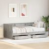 vidaXL Letto Giorno con cassetto Grigio 90 x 200 cm Legno multistrato