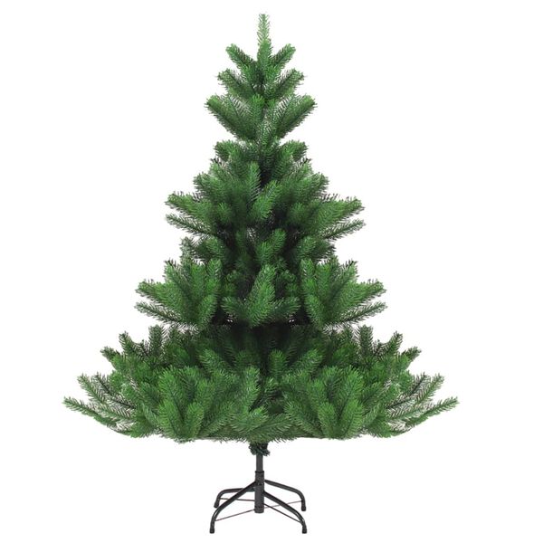 vidaXL Albero Natale Artificiale Nordmann con LED Palline Verde 120 cm