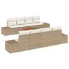 vidaXL Set Divano da Giardino 9 pz Beige polyrattan